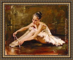 Ballet Framed Paintings - Before the Dance by Andrew Atroshenko