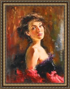 Andrew Atroshenko Framed Paintings - Enamorada by Andrew Atroshenko