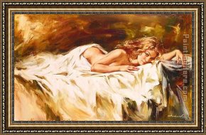 Silent Thoughts Framed Paintings - Intimate Thoughts by Andrew Atroshenko