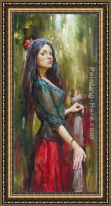 Andrew Atroshenko Framed Paintings - The Wait by Andrew Atroshenko