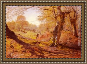 Wood Framed Paintings - Seasons In The Wood - Spring, The Outskirts Of Burham Wood by Andrew MacCallum
