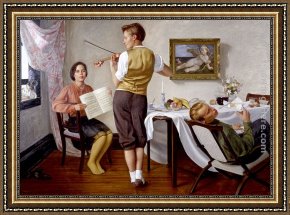 Ballet Rehearsal Framed Paintings - Rehearsal by Andrew Sterrett Conklin