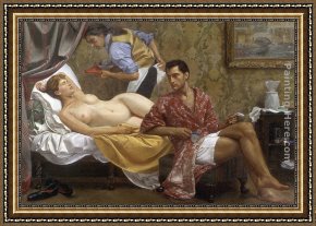 The Guard Room Framed Paintings - Venetian Hotel Room by Andrew Sterrett Conklin