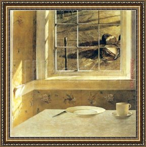 Gone to Ground Framed Paintings - Ground Hog Day by Andrew Wyeth