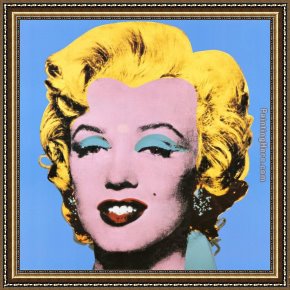 Blue Framed Paintings - Shot Blue Marilyn 1964 by Andy Warhol