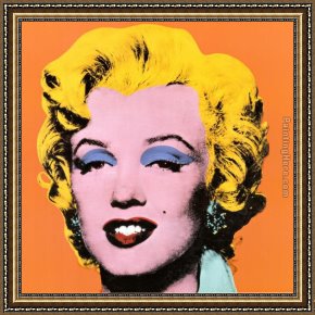 Oranges Framed Paintings - Shot Orange Marilyn 1964 by Andy Warhol