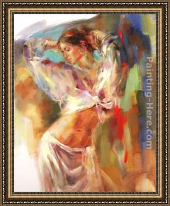 The Sun Shower Framed Paintings - Dancing With the Sun by Anna Razumovskaya