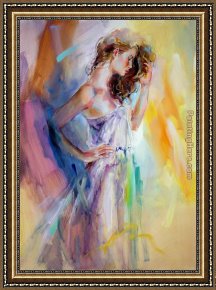 Anna at The Bar Framed Paintings - Essentially Beautiful by Anna Razumovskaya