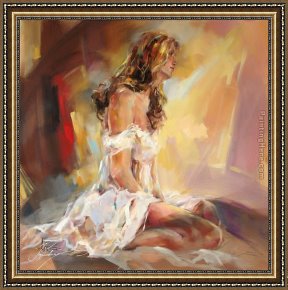 Anna at The Bar Framed Paintings - Future Dreams by Anna Razumovskaya