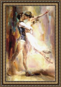 Love Framed Paintings - Love Story 2 by Anna Razumovskaya