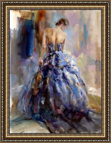 Love Framed Paintings - Love Story by Anna Razumovskaya