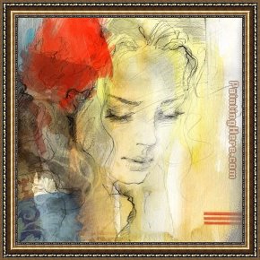 Figure Modern Framed Paintings - Modern Venus 2 by Anna Razumovskaya