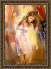 The Angel And Tobias with The Fish Framed Paintings - Morning Angel by Anna Razumovskaya