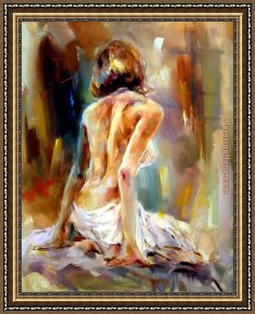 Anna at The Bar Framed Paintings - Morning Light by Anna Razumovskaya