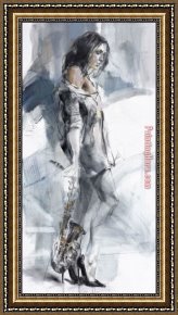 Three Musicians Framed Paintings - Musician by Anna Razumovskaya