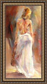 Violin And Glass Framed Paintings - Red Violin by Anna Razumovskaya