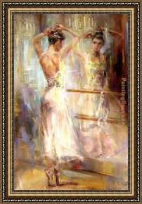 Anna at The Bar Framed Paintings - Soul Reflection 2 by Anna Razumovskaya
