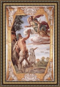 Diana And Acteon Framed Paintings - Homage to Diana by Annibale Carracci