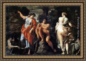 Annibale Carracci Framed Paintings - The Choice of Heracles by Annibale Carracci