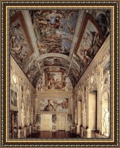 Annibale Carracci Framed Paintings - The Galleria Farnese by Annibale Carracci