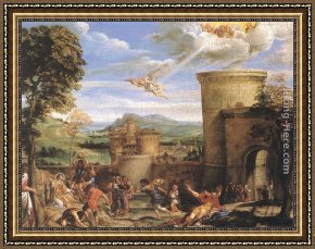 The Martyrdom of St. Matthew Framed Paintings - The Martyrdom of St. Stephen by Annibale Carracci