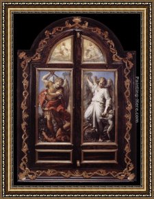 Triptych Framed Paintings - Triptych by Annibale Carracci