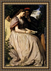 Paolo And Francesca Framed Paintings - Paolo And Francesca by Anselm Friedrich Feuerbach