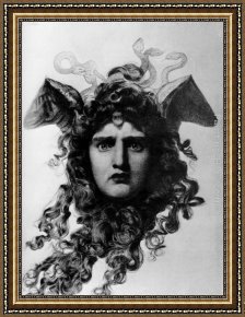 The Temptation of St. Anthony Framed Paintings - Medusa by Anthony Frederick Sandys