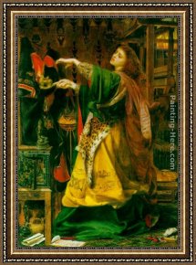 The Temptation of St. Anthony Framed Paintings - Morgana le Fay by Anthony Frederick Sandys