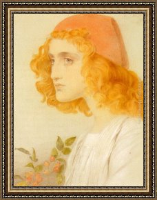 Cap Gris-nez Framed Paintings - The Red Cap by Anthony Frederick Sandys