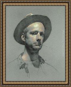 The Temptation of St. Anthony Framed Paintings - Self-portrait by Anthony J. Ryder