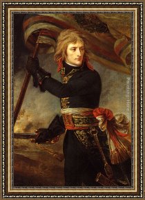 Jean-jules-antoine Lecomte Du Nouy Framed Paintings - Bonaparte at the Bridge of Arcole by Antoine Jean Gros
