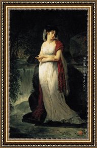 Jean-jules-antoine Lecomte Du Nouy Framed Paintings - Christine Boyer by Antoine Jean Gros