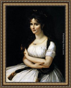 Jean-jules-antoine Lecomte Du Nouy Framed Paintings - Madame Pasteur by Antoine Jean Gros