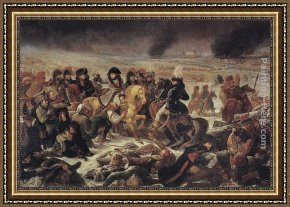 Jean-jules-antoine Lecomte Du Nouy Framed Paintings - Napoleon on the Battlefield of Eylau by Antoine Jean Gros