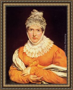 Jean-jules-antoine Lecomte Du Nouy Framed Paintings - Portrait of Mademoiselle Recamier by Antoine Jean Gros