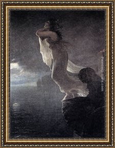 Jean-jules-antoine Lecomte Du Nouy Framed Paintings - Sappho at Leucate by Antoine Jean Gros