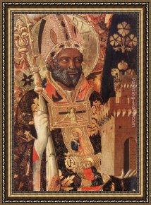 Madonna And Child with Saints And Angels Framed Paintings - Madonna and Child with Saints (detail) by Antonio Da Firenze