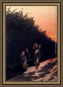 Antonio Paoletti Framed Paintings - Young Oriental Girls by Antonio Fabres y Costa