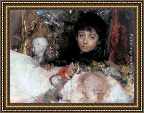 Antonio Paoletti Framed Paintings - Portrait Of A Young Boy by Antonio Mancini