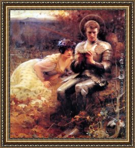 The Temptation of St. Anthony Framed Paintings - The Temptation of Sir Percival by Arthur Hacker