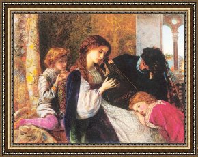 The Hunting Party Framed Paintings - A Music Party by Arthur Hughes