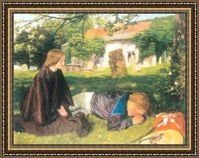 Close to Home Framed Paintings - Home from Sea by Arthur Hughes