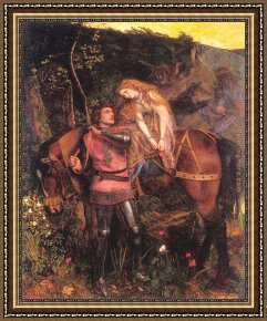 The Heart of San Francisco Framed Paintings - La Belle Dame Sans Merci by Arthur Hughes