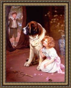 Seek Framed Paintings - Hide & Seek by Arthur John Elsley