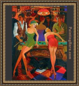 Pools of Serenity Framed Paintings - Game of Pool by Avtandil