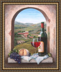 Tuscany Framed Paintings - A Bit Of Tuscany by Barbara Felisky