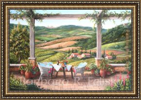 A Moment of Comfort Framed Paintings - A Tuscany Moment by Barbara Felisky