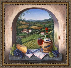 Buena Vista Bar Framed Paintings - Chianti Vista by Barbara Felisky