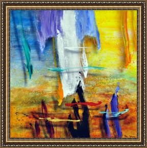 Small Worlds II Framed Paintings - Daybreak in a Perfect World II by Ben Stack